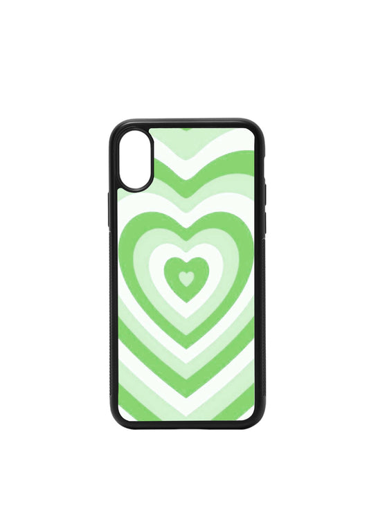 Green Love Hearts Case